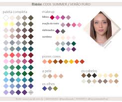 As cores de verão frio são bem esmaecidas e acinzentadas. Paleta Completa De Verao Puro Cool Summer Laurak