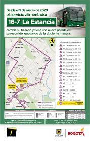 A continuación podrás consultar los mapas de las rutas alimentadoras del sistema integrado de transporte público (sitp) y transmilenio. Rutas Alimentadoras 7 3 Ingles Y 16 7 La Estancia Presentan Novedad En Su Recorrido
