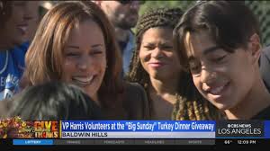 VP Kamala Harris at Baldwin Hills Thanksgiving event