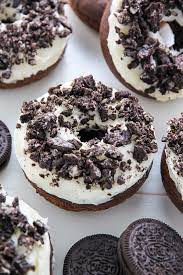 Oreo Cookies And Cream Donuts Baker By Nature Recipe Homemade Donuts Recipe Oreo Recipes Desserts