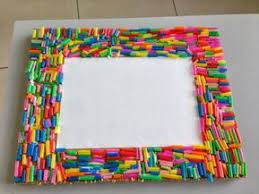 Cornice Di Cannucce Kids Crafts Fare Cornici Oggetti Con Bottoni