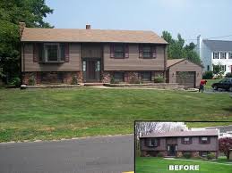 Front Yard Landscape Construction Photos Ma Ranch House Exterior Ranch Style Homes House Exterior