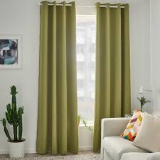 Solar screen fabric is available in a wide variety of these fabrics fall into three categories; Hilleborg Room Darkening Curtains 1 Pair Light Olive Green 57x98 Ikea