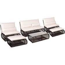 Modern outdoor furniture sets are made with the latest materials and uses the most durable finishes that will keep the furniture in peak conditions throughout its expected lifetime. Novel 6 Piece Modern Patio Furniture Set Stori Modern