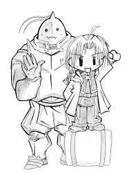 Chibi Ed And Al Of Fma By Cavaferdi Unicorn Coloring Pages Coloring Pages Flower Coloring Pages