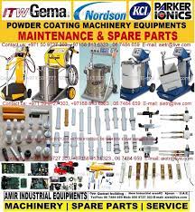 GEMA NORDSON KCI PARKER IONICS Powder coating machine parts Dealer Repair  in UAE by Amir Industrial Equipments, Made in UAE