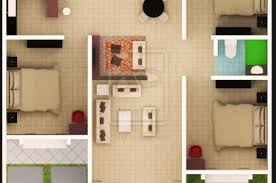 Desain rumah minimalis 3 kamar ini menggambarkan tiga kamar yang berhadapan dan ruang tamu diapit ditengah. Desain Minimalis 3 Kamar Luas Tanah 6 10 Mustajib Land