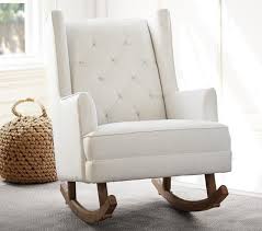 Modern Tufted Wingback Convertible Rocker Amp Ottoman Rocking Chair Nursery Modern Rocking Chair Nursery Rocking Chair