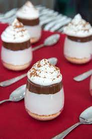 Taking a cue from the original, these mini trifles are assembled in clear shot glasses so you can see each luscious layer. 17 Holiday Mini Desserts Ideas Desserts Christmas Food Mini Desserts