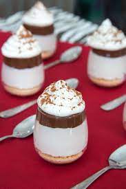 Taking a cue from the original, these mini trifles are assembled in clear shot glasses so you can see each luscious layer. 17 Holiday Mini Desserts Ideas Desserts Christmas Food Mini Desserts