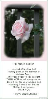 To my mother in heaven. Happy Mothers Day To My Mom In Heaven Quotes Design Corral