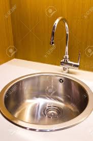 stainless steel basin stock photo