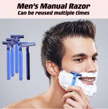🔰SG Ready Stock】Manual Shaver/Men's Manual  Razor/MAX剃须刀三层不锈钢刀头手动剃须刀男士刮胡刀旅行一次性剃须刀| Lazada