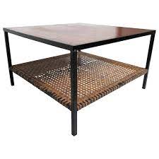 Square, industrial, coffee tables : Vintage Industrial Square Coffee Table For Sale At 1stdibs