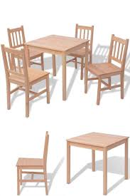 4 Seater Dinner Table Set Pine Wood Chairs Furniture Guest Hotel Home Kitchen Wood Chair Furniture Chair Kitchen Sale