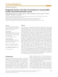The american joint committee on cancer (ajcc) tumor/node/metastasis (tnm) classification and staging system for pancreatic cancer are provided below. Pdf Prognostic Factors And Sites Of Metastasis In Unresectable Locally Advanced Pancreatic Cancer