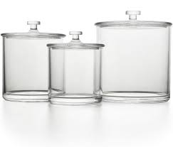 Free delivery and returns on ebay plus items for plus members. Gonioa Set Of 3 Premium Quality Clear Plastic Multifunctional Acrylic Jars Apothecary Jar Bathroom Kitchen Jars Canister For Cotton Swabs Q Tips Make Up Canisters Home Kitchen