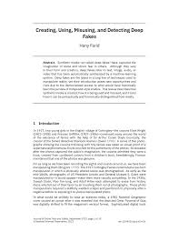 PDF) Creating, Using, Misusing, and Detecting Deep Fakes