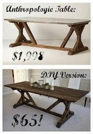 Diy Anthropologie Knockoff Farmhouse Table For Only 65 Using Plans From Ana White By Beverlyh Build A Table Diy Furniture Furniture