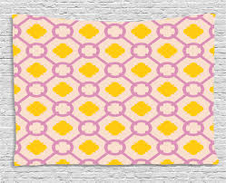You can adorn the whole house with rich colors. Moroccan Tapestry Arabesque Style Inspired Minimalist Mosaic Tile Ornament Print Wall Hanging For Bedroom Living Room Dorm Decor 60w X 40l Inches Pink Pale Peach And Yellow By Ambesonne Walmart Com