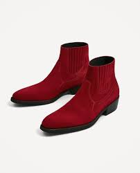 For a comfortable design that doesn't compromise on style, scroll leather chelsea boots to complement your both casual and smarter looks. Zara Red Suede Western Cowboy Chelsea Boot Rare Grailed