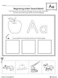 short letter a beginning sound picture match worksheet initial letter sounds beginning sounds worksheets letter sounds