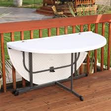 Lifetime 60 Round Folding Table Wayfair In 2020 Round Folding Table Fold In Half Table Half Round Table