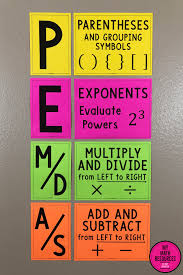 My Math Resources Pemdas Order Of Operations Poster Math Classroom Decorations Middle School Math Math Resources