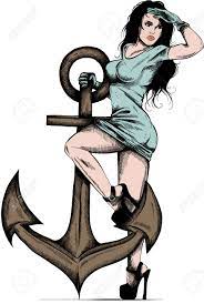 Cute Sexy Military Pilot Uniform Pin Up Girl Sitting Hand Drawn Stock Photo Picture And Royalty Free Image Image 110703556