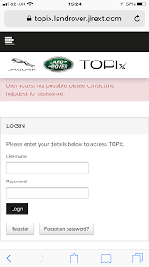 Topix - wont let me log on? | Discovery Sport Forum