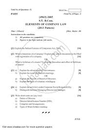 Please clarify if the entire companies act 2016 will be effected on 31 january 2017 or only the six services in mycoid 2016 will be effected on 31 january 2017? Elements Of Company Law 2015 2016 Bachelor Of Commerce B Com 2nd Year Sybcom 2013 Pattern Question Paper With Pdf Download Shaalaa Com