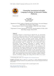 Nessun evento, sabato 3 aprile 3. Pdf Channeling Assessments In English Language Learning Via Interactive Online Platforms