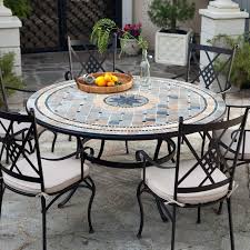 Have To Have It Palazetto Barcelona 60 In Round Mosaic Patio Dining Set Seats 6 2199 99 Round Patio Table Contemporary Patio Furniture Patio Dining Set