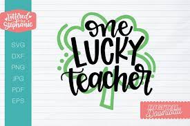Download One Lucky Teacher Svg St Patrick S Day Svg For Teacher 1211934 Cut Files Design Bundles