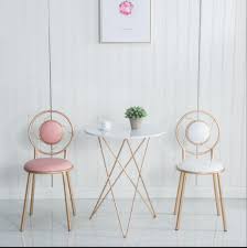 Iron Art Armchair Household Bar Chair Cloth Art Girls Cosmetic Stool High Stool Decorative Chair Restaurant Cafe Ba Decorative Chair Bar Chairs Cafe Bar Stools