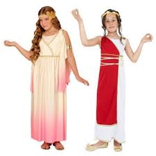 Con un lenzuolo ianco e dei nastri dorati???? Costume Da Dea Greca O Romana Regali Per Bambini