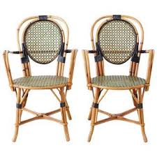 Pair Of French Maison Gatti Rattan Cafe Bistro Chairs For Sale Patio Furnishings Bistro Chairs Outdoor Patio Furniture Sets