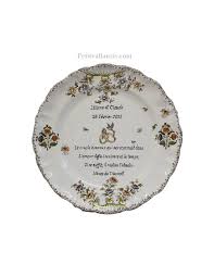 Vous vous disiez oui, devant monsieur le maire. Assiette En Faience Pour Anniversaire 60 Ans De Mariage Modele Louis Xv Poeme Noces De Diamant