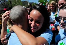 Bradley students shave their heads for kids with cancer