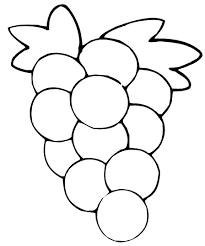 Gambar buah anggur yang belum diwarnai. Gambar Mewarnai Buah Anggur Untuk Tk Dan Paud Marimewarnai Com