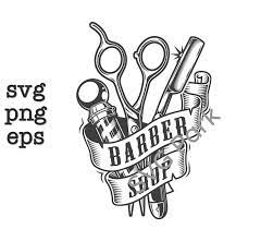 Barber Shop Logo Svg Files Png Eps By Svgpark On Etsy Shop Logo Shop Logo Design Barber Logo