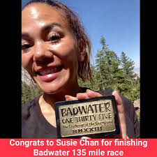 Huge congrats to Susie Chan @susie_chan_ who just finished the Badwater 135  mile race. Repost @susie_chan_ Finished it! The buckle says “Detur  Digniori”
