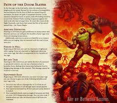 Fast movement, illiteracy, rage 1/day. Oc Path Of The Doom Slayer A Barbarian Path For All You Doom Fans Out There Dnd