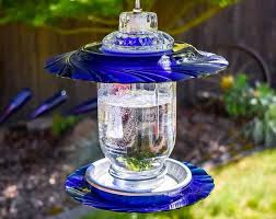 Bird Bath And Feeder With Solar Light Bird Feeder Or Bird Bath Handmade Mason Jar Great Gift For Etsy In 2020 Bird Feeders Bird Baths Homemade Bird Bath