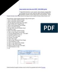 Produced pdf 100% matches your ms word document. Template Kwitansi Untuk Word Dan Excel 2007