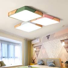 17 inch 24w round led ceiling panel light surface mount lamp living room fixture,white light, warm white led flush mount ceiling light fixtures for home kitchen bathroom bedroom living room lighting. Square Bedroom Ceiling Light Nordic Style Modern Acrylic Led Flush Light Fixture In Green Pink White Takeluckhome Com