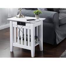 Metal side table with wood top silver. Usb Ports End Side Tables You Ll Love In 2021 Wayfair
