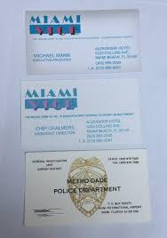 Make a miami business card design online with brandcrowd's business card maker. Business Cards Miami Vice Collectibles The Miami Vice Community