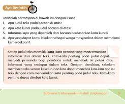 Aug 06, 2021 · ciri kata kunci adalah 1 terdapat dalam judul iklan 2 kata kunci disebutkan lebih dari satu kali 3 kata kunci dapat diungkapkan dalam bentuk gambar contoh k ata kunci yang ditemukan dalam iklan pada buku tema 3 halaman 10 adalah 1 iklan 1 makanan sehat begizi solusi untuk hidup sehat dan awet muda. Kunci Jawaban Tematik Kelas 6 Tema 6 Halaman 5