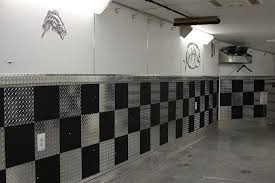 Black Aluminum Diamond Plate Sheets Tread Ware Diamond Plate Project Photos Garage Decor Garage Walls Diamond Plate
